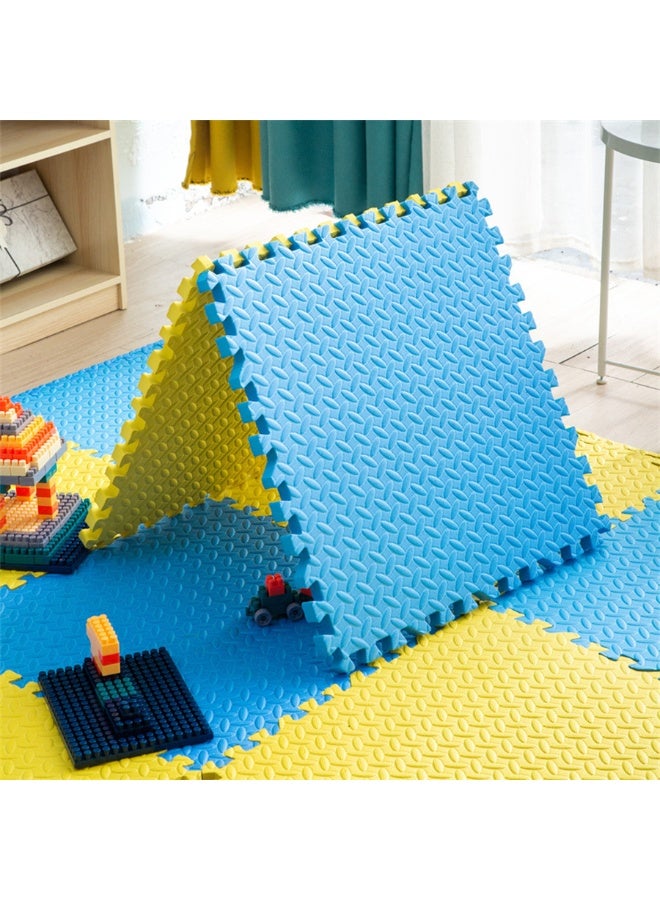 12 حزمة لغز أرضية حصيرة ، 60 × 60 سم إيفا رغوة أرضية Playmats مع سمك 2.5 سم ، الألعاب للأطفال حماية الأرضيات ممارسة حصيرة ، للمنزل الرياضة معدات التمرين اليوغا ممارسة الصالات الرياضية للأطفال واللعب للأطفال (12 جهاز كمبيوتر شخصي ، 6 الأصفر + 6 الأزرق) - Image 2